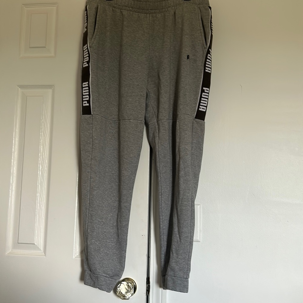 Gray puma sweatpants